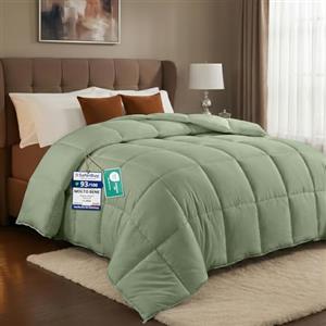 Utopia Bedding Piumone, Primavera/Estivo Piumino, Piumino Leggero, Trapunta Primavera/Estivo 100% Microfibra in Fibra Cava (Primavera/Estivo) (Verde Salvia, 220x240 cm)