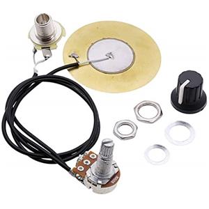 MHADBKH Amplificatore precablato per trasduttore piezoelettrico pickup per chitarra da 50 mm con uscita da 6,35 mm per chitarra acustica Ukulele Box