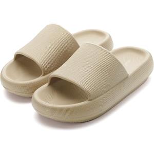 Donpapa Ciabatte Casa Donna Estive Pantofole Nuvola Uomo Originali Piscina Slides Gomma Cuscino Doccia Sandali Antiscivolo Scarpe da casa YZ Cachi 37-38