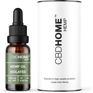 CBD HOME Olio di Semi di Canapa Isolated 40% - 10 ml - Base di Cocco e Semi di Canapa Biologici - Spremuto a Freddo - Senza Additivi né Solventi - 100% Vegetale - Certificato Biologico UE