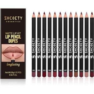 Baorder 12 colori Matte Lip Liner Set, Premium impermeabile matite labbra lisce, lunga durata Nude Liner rossetto per definire e riempire le labbra