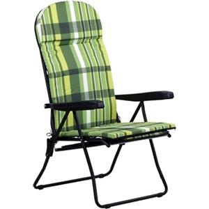 Totò Piccinni Sedia Sdraio GIULIA (Struttura Nero - Scozzese Verde/Giallo)
