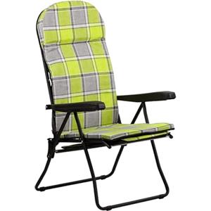 Totò Piccinni Sedia Sdraio GIULIA (Struttura Nero - Scozzese Verde/Grigio)