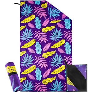 Hexify Telo Mare xxl 200x100 cm, Asciugamano Grande In Microfibra Ad Asciugatura Rapida, Telo Bagno Senza Sabbia, Coperta Da Spiaggia Donna (Viola)