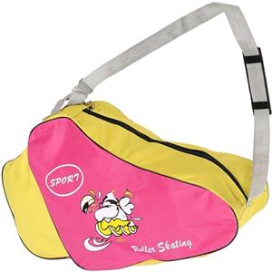 CLISPEED Borsa per Scarpe Rotelle Rosa Oxford Design Multistrato, Facile da Pulire e Riutilizzabile, per Pattini da Ghiaccio e Inline Skating Colore Casuale