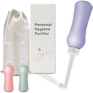 Gebrazy Bidet Portatile 500ml con Borsa organizer, Bottiglia Perineale Post Partum con Ugello Retrattile - Per Igiene Intima a Casa e in Viaggio, Sostituisce Salviette Umide, Risparmia Carta Igienica