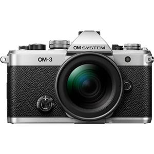 OM SYSTEM OM-3 Fotocamera Mirrorless Argento con Obiettivo 12-45mm
