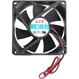KOFUN 12V 2-Pin 80x80x25mm PC Computer CPU System dissipatore di calore Brushless Ventola 8025 Desktop Computer Fan 8025 + 2,5 (12V)