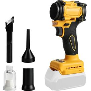 SWTHM Soffiatore e aspiratore per foglie senza fili compatibile con batterie DEWALT da 18V e 20V, soffiatore d'aria 2 in 1 da 20 kPa e aspiratore da 8 kPa, 20000 giri/min con 3 ugelli e luce LED