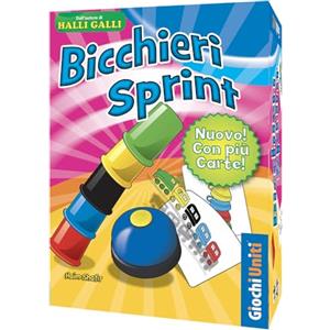 Giochi Uniti - Bicchieri Sprint Seconda Edizione, 2-4 giocatori, 6+Anni, Gioco da tavolo, Edizione italiana, GU797