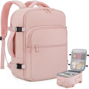 ETRONIK Zaino Ryanair 40x30x20 Sottosedile, Zaino da Viaggio Aereo Cabina Impermeabile Donna, Bagaglio a Mano Compatibile Wizz Air, EasyJet, Borsa da Viaggio Weekend per laptop 15,6 pollici, Rosa
