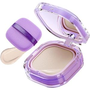 Generisch Lightweight Foundation Cushion, Waterproof Buildable Coverage Base Cream System, Air Cushion BB Correttore with Natural Radiant Finish Design, Long Lasting Even Tone Makeup Style, Use