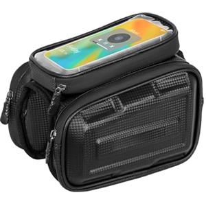 Oxxggkao Borsa portaoggetti per manubrio della bicicletta, con slot per telefono da 16,5 cm e varie preferenze di fissaggio per viaggi in città Borsa permanente per attrezzi da ciclismo