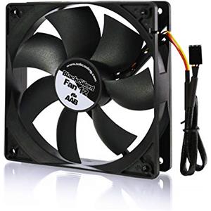 AABCOOLING AAB Cooling Black Silent Fan 12 - una Silenziosa e Molto Efficiente Ventola PC 120mm | Raffreddamento PC | 12 Volt Accessori PC | 12V Ventilatore | 12cm | 3 Pin Case Fan | 115m3/h