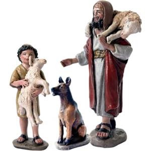 Triciclo Editores Pastori e Cane | Figure misteriose |Figure del presepe |Serie 11 cm| Progettato da José Luis Mayo Decorazione natalizia |Nascita