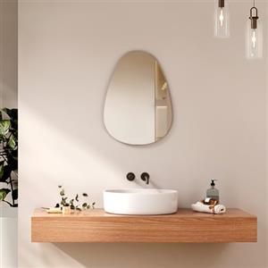 EMKE Specchio Asimmetrico Ovale e Irregolare 45 x 60 cm