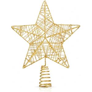 TK Gruppe Timo Klingler Puntale a stella oro per albero di Natale