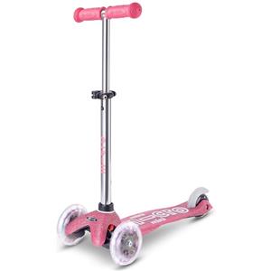 SELEGIOCHI Mini Micro Monopattino Deluxe LED Rosa Glitter 3 Ruote