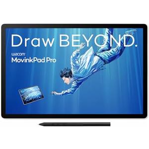 Wacom MovinkPad Pro 14, Tavoletta Standalone Android 15, incl. Pro Pen 3 | Tavoletta grafica (senza PC), display OLED da 14, neri profondi, contrasto eccezionale e vetro testurizzato Wacom Premium