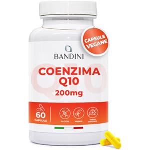 Bandini® Coenzima Q10 200mg, 60 Capsule Vegane (Per 2 mesi) 1 Capsula al Giorno, Ubiquinone Puro 100% Coq10 200mg Fermentato Naturalmente, Alto Dosaggio, Co Q 10 ad Alta Biodisponibilità senza OGM