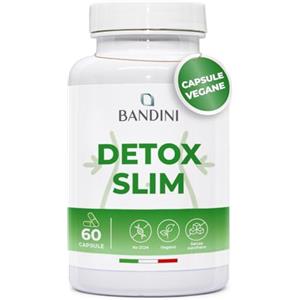 Bandini® DETOX SLIM 60 Capsule Vegan | Drenante, Antiossidante, Depurativo, Detossificante per Fegato e Intestino | Complesso di Estratti Vegetali: Bromelina, Tarassaco, Pilosella, Betulla