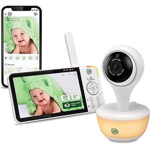 LeapFrog LF815HD Video Baby Monitor with 5 Inch HD Color Screen, WiFi, Temperature and Humidity Sensor, Wide Angle Lens, Intercom, Color Night Light, 8X Zoom, Sleep Profile