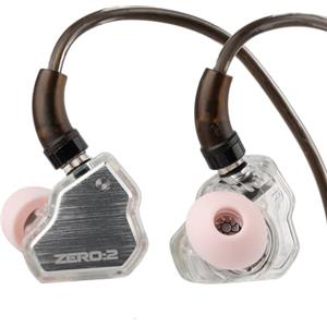 Linsoul 7Hz x Crinacle Zero:2, In Ear Monitor, IEM con Driver Dinamico Aggiornato da 10mm, Cuffie con Cavo, Auricolari per Videogiochi, con Cavo OFC per Musicisti(Senza Mic, Argento)