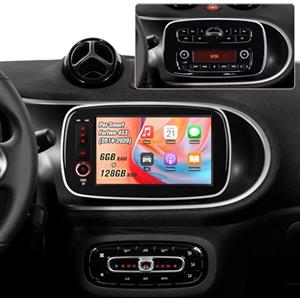 Hexinex Android [6GB +128GB] Autoradio CarPlay Android Auto per Mercedes Benz Smart 453 Fortwo 2014-2020, 8 Pollici Car Radio con Bluetooth FM RDS Comandi al volante