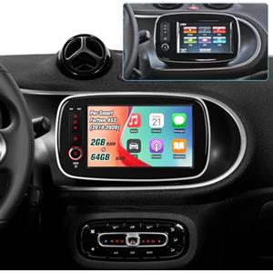 Hexinex Android 15 [2GB +64GB] Autoradio CarPlay Android Auto per Mercedes Smart 453 Fortwo 2014-2020, 8 Pollici Car Radio con BT GPS FM RDS (Applicabile solo ai veicoli con touchscreen originale)