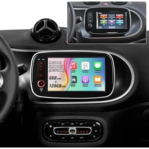 Hexinex Android 15 [6GB +128GB] Autoradio CarPlay Android Auto per Mercedes Smart 453 Fortwo 2014-2020, 8 Pollici Car Radio con BT GPS FM RDS (Applicabile solo ai veicoli con touchscreen originale)