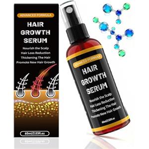 Aisisree Spray Siero per la Crescita dei Capelli per Uomo e Donna, Accelerare la Crescita dei Capelli, Anticaduta Capelli, con Olio di Rosmarino, Olio di Ricino (Castor Oil) e Biotina, 60 ml