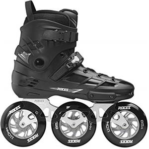 Roces Unisex - Adulto Ego 3X110 TIF Pattini Inline Pattini Nero Argento 37