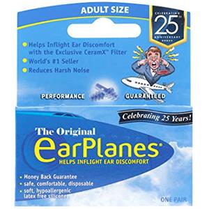 Earplanes 1 paio di tappi per le orecchie, protezione per le orecchie dal volo dell'aria e dal rumore