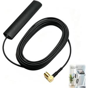 XINML Antenna DAB DAB+ per auto con guadagno di 5dBi, cavo da 3 m, antenna radio digitale con amplificatore di segnale, adattatore SMB, antenna a disco per vetro, metallo, plastica, antenna universale per