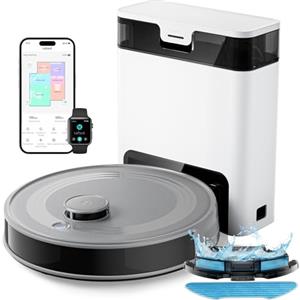 Lefant M2 Pro Robot Aspirapolvere Lavapavimenti con Mappatura, Stazione Svuotamento Automatico, 6000Pa, Navigazione Laser dToF, Navigazione PSD, Pulizia Personalizzata, WiFi/App/Alexa, Grigio