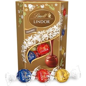 Lindt - Cornet LINDOR - Assortimento di cioccolatini al latte, neri e bianchi, edizione pasquale, 200 g