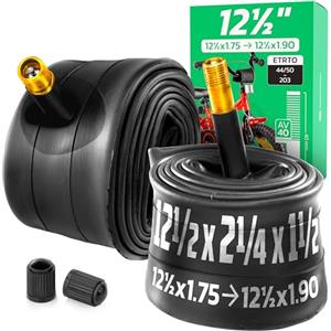 MoovMoov Camera d'Aria 12,5 pollici - Per Pneumatici 12 1/2x1.75x2 1/4, 12 1/2x1.75 e 12 1/2x1.90 con ETRTO da 47-203 a 44-203 - Confezione da 2 - Per Bici