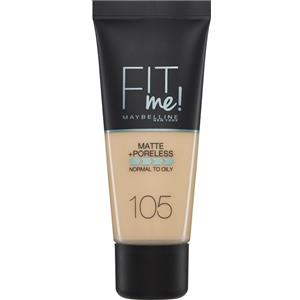 Maybelline Fit Me Fondotinta, 105 Natural Ivory
