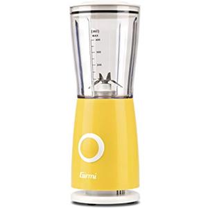 Girmi FR03 Frullatore Elettrico, 170W, 4 Lame in Acciaio INOX, 400 ml, Bicchiere graduato, Giallo