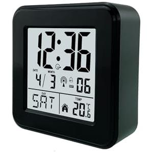 jomparis Orologio digitale radio sveglia con luce notturna con indicatore di temperatura, per ufficio, camera da letto, cameretta dei bambini