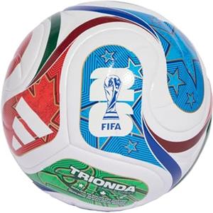 adidas Pallone unisex per bambini FIFA World Cup 26 Trionda League Junior 350, bianco/blu reale/blu solare/rosso potente, 5