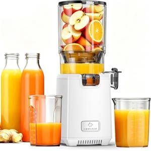 LINKChef Estrattore Frutta e Verdura, Estrattore di Succo a Freddo 250 W con Imboccatura Larga 13 cm, Juicer Machine Senza BPA, 1,8 L, Facile da Pulire, Ricette Incluse
