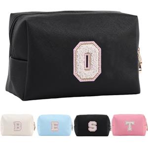 Tolmaiertu Borsa per Cosmetici per Donna, Beauty case Personalizzato Dalla A alla Z, Borsa per Cosmetici per Sposa e Damigella,Regalo per la migliore Amica,O