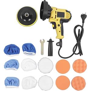 Klanata Lucidatrice Elettrica con Motore da 700 W e Velocità Variabile da 600 a 3700 Giri/min - Kit Tampone con Spina UE 220 V per Mobili Auto, Metallo, Legno e Piastrelle - Include