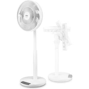 Ufesa Ventilatore Sendai SilentEdge, 24W, 12 velocità, 3 modalità, Oscillazione fino a 90°, Ultrasilenzioso, Sistema FootPress, Altezza regolabile, DualVortex Motion 14 pale, Telecomando e Display LED