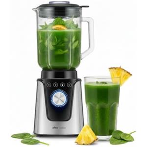 Ufesa Sunstone - Frullatore a tazza da 1500 W, 1,8 l, 6 lame in titanio, 4 programmi, regolatore di velocità con luce LED, tritura ghiaccio, base in acciaio inossidabile