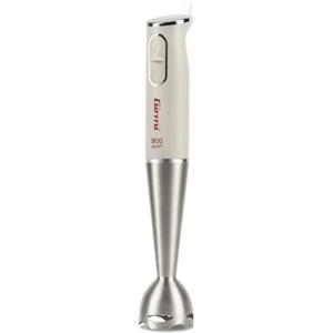 Girmi MX41 Frullatore ad Immersione Fru-steel+, Motore DC, 800W, 2 Velocità, Lame INOX, Fusto Smontabile INOX 19 cm, Impugnatura Ergonomica, Bicchiere Incluso, Facile da Pulire
