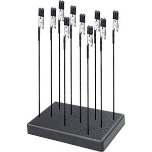 LAMXD Set di morsetti per pittura a spruzzo, Alta qualità 10 pezzi Clip a coccodrillo con supporto di base per aerografo Hobby Model Parts Models Assemblare, Kit Colori Modellismo per Fai Da Foto, Memo