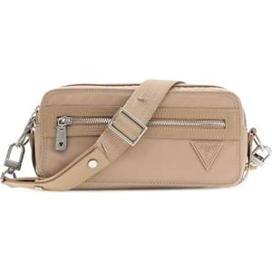 Guess Borsa a Tracolla Borsa da Polso Berlin Camera Bag Sand Marrone Chiaro
