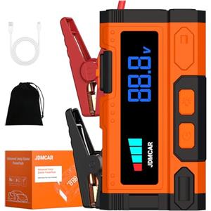 JDMCAR ????????% ???????????? ???????????????????????? Booster Avviamento Auto - Avviatore Batteria Auto per Auto/Moto (Fino a 9.0L e Diesel a 8.5L), Starter Batteria Auto Portatile con LED/LCD, Upgrade Avviatore di Emergenza